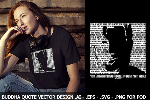 BUDDHA QUOTE MOTIVATIONAL DESIGN VECTOR: Graphics & Illustrations