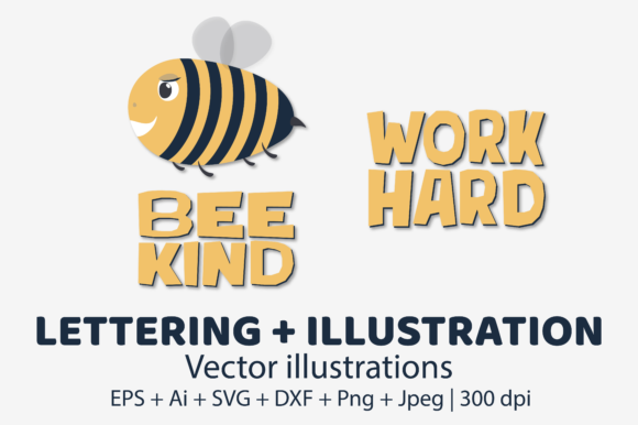 Cute Bee Graphics: Print Templates for Kids & Positivity