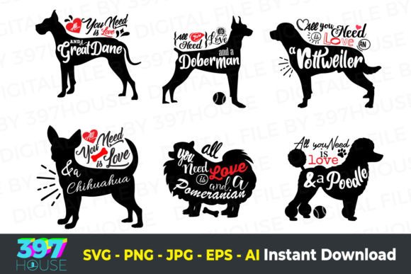 Dog Quote Bundle, Dog Lover: Graphics for Local Branding