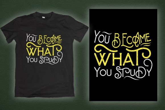 Hand Lettering Motivational Quote Design: Graphics & Print Templates
