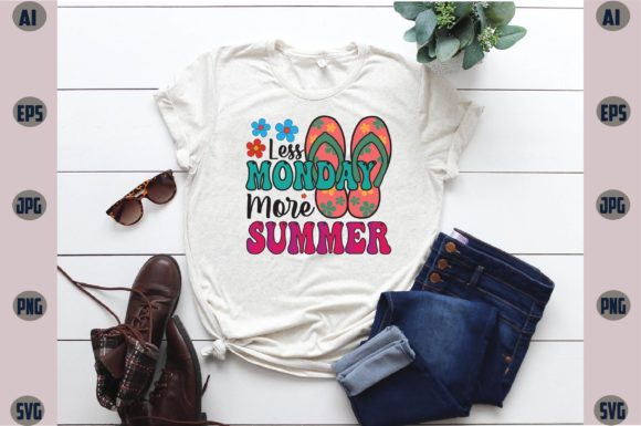 Less Monday More Summer Sublimation Graphics
