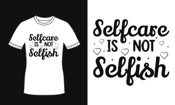 Selfcare Quote Typography Graphics for Print Templates