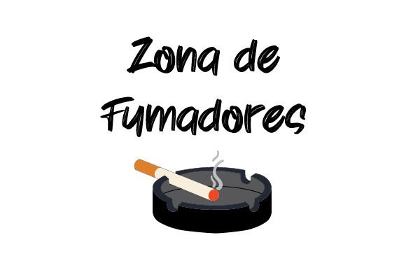 Zona De Fumadores – Spanish Quote for Crafts & Home Projects